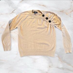 Weekend Max Mara Dula Asymmetrical Button Wool Sweater Camel - XS/S